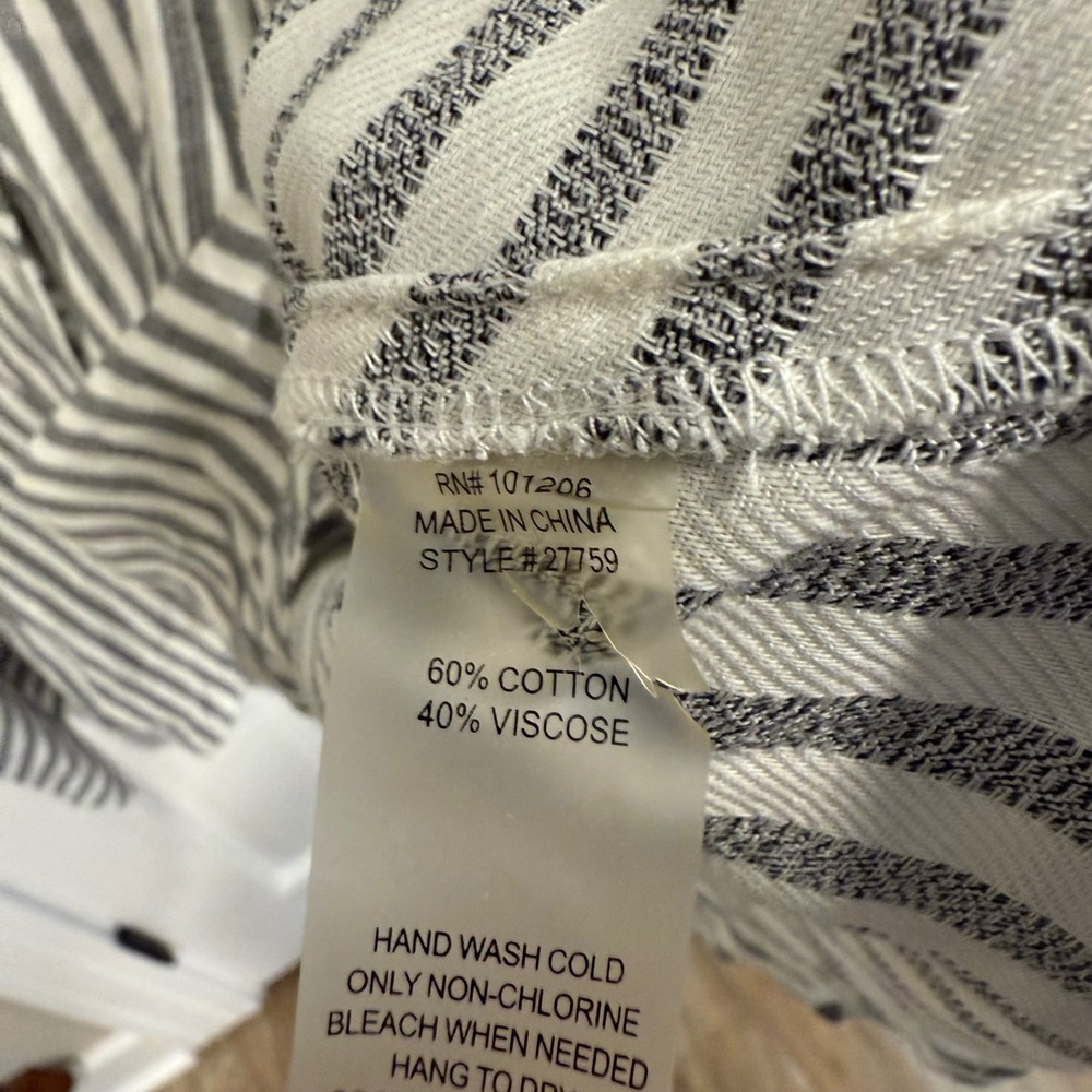 Soft Surroundings Standout Stripe Shirt Tunic XL(18) Black White Heavenly Soft - Picture 3 of 3